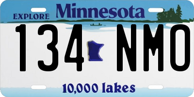 MN license plate 134NMO