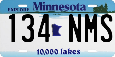 MN license plate 134NMS