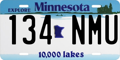 MN license plate 134NMU