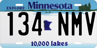 MN license plate 134NMV