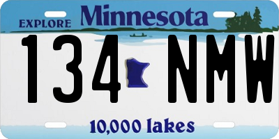 MN license plate 134NMW