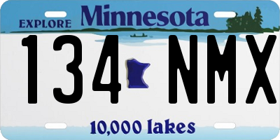 MN license plate 134NMX