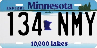 MN license plate 134NMY