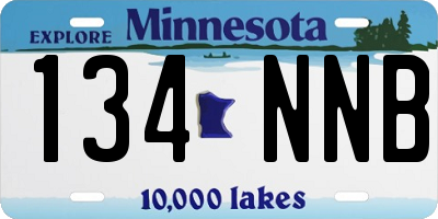 MN license plate 134NNB