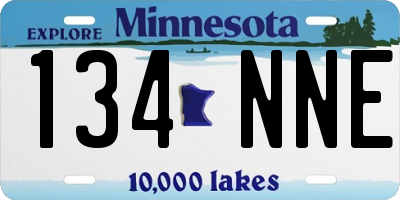 MN license plate 134NNE