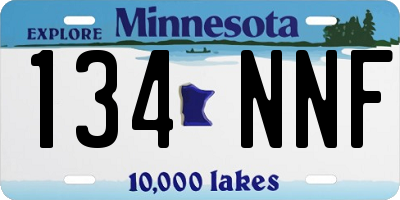 MN license plate 134NNF