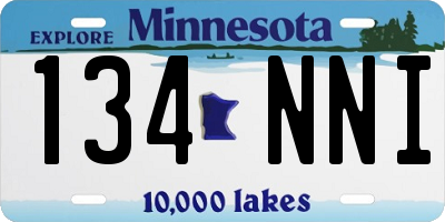 MN license plate 134NNI