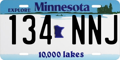MN license plate 134NNJ