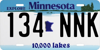 MN license plate 134NNK