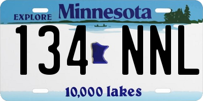 MN license plate 134NNL