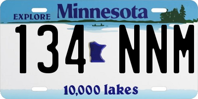 MN license plate 134NNM