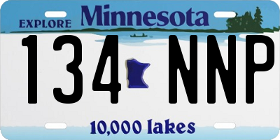 MN license plate 134NNP