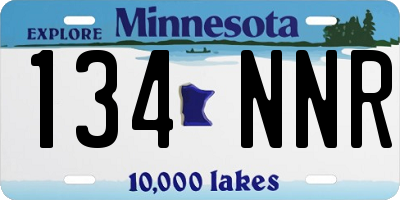 MN license plate 134NNR