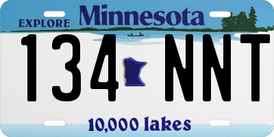 MN license plate 134NNT