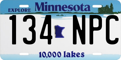MN license plate 134NPC