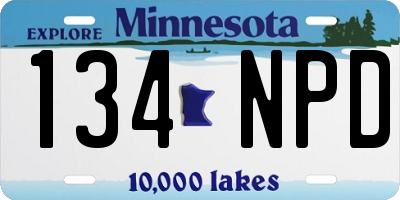 MN license plate 134NPD
