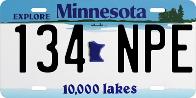 MN license plate 134NPE