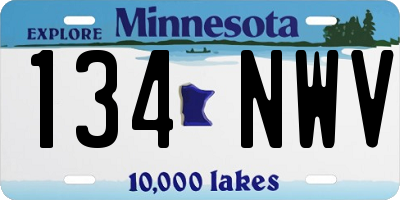 MN license plate 134NWV