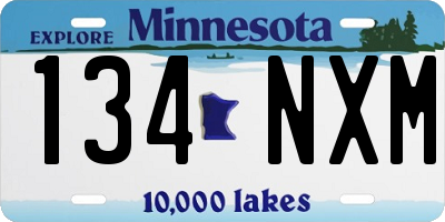 MN license plate 134NXM