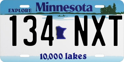 MN license plate 134NXT