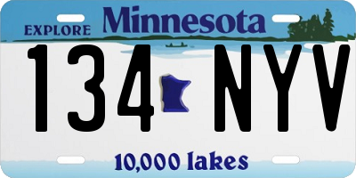 MN license plate 134NYV