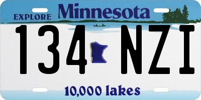 MN license plate 134NZI