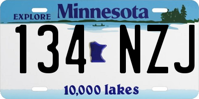 MN license plate 134NZJ