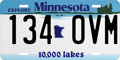 MN license plate 134OVM