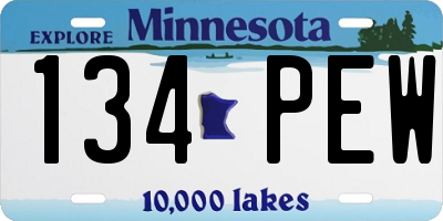 MN license plate 134PEW