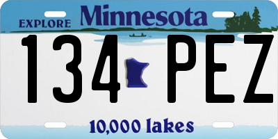 MN license plate 134PEZ