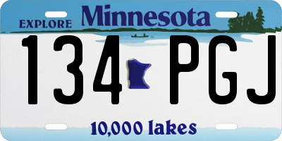 MN license plate 134PGJ