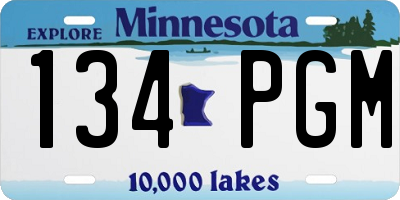 MN license plate 134PGM