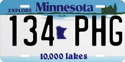 MN license plate 134PHG