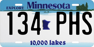 MN license plate 134PHS