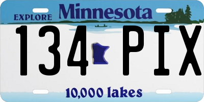 MN license plate 134PIX