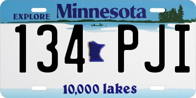 MN license plate 134PJI