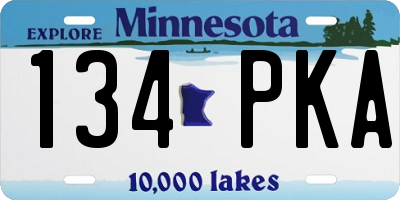 MN license plate 134PKA