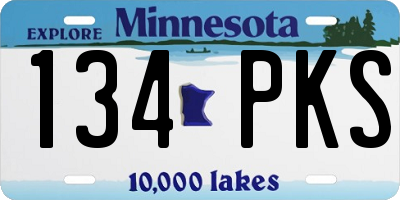 MN license plate 134PKS