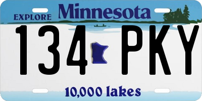 MN license plate 134PKY