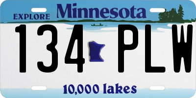 MN license plate 134PLW