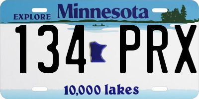 MN license plate 134PRX