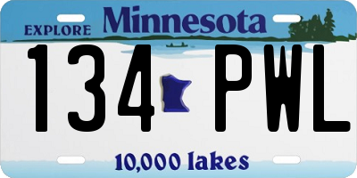 MN license plate 134PWL