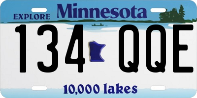 MN license plate 134QQE