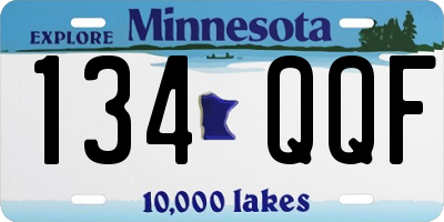 MN license plate 134QQF