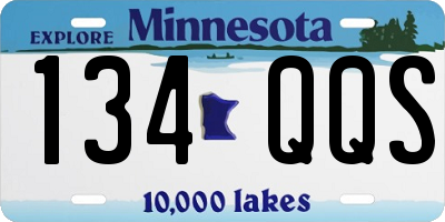 MN license plate 134QQS