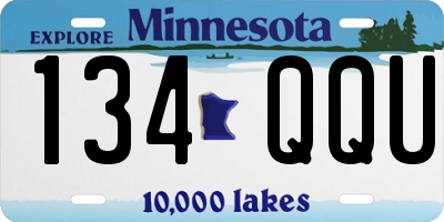 MN license plate 134QQU