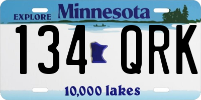 MN license plate 134QRK