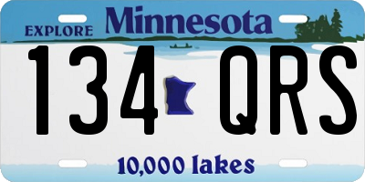 MN license plate 134QRS