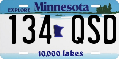 MN license plate 134QSD