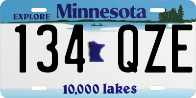 MN license plate 134QZE
